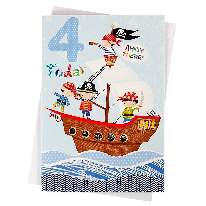 4歲生日【Hallmark-卡片 生日祝福】 - 卡片/明信片 - 紙 藍色