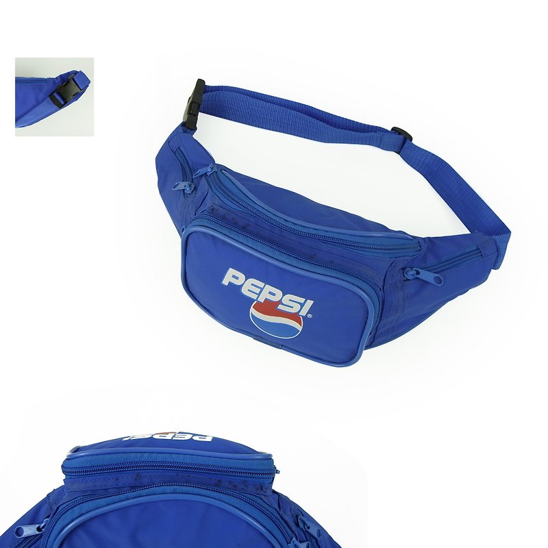 A‧PRANK: DOLLY :: vintage VINTAGE blue Pepsi vintage pockets (B712022) - กระเป๋าแมสเซนเจอร์ - วัสดุกันนำ้ สีน้ำเงิน
