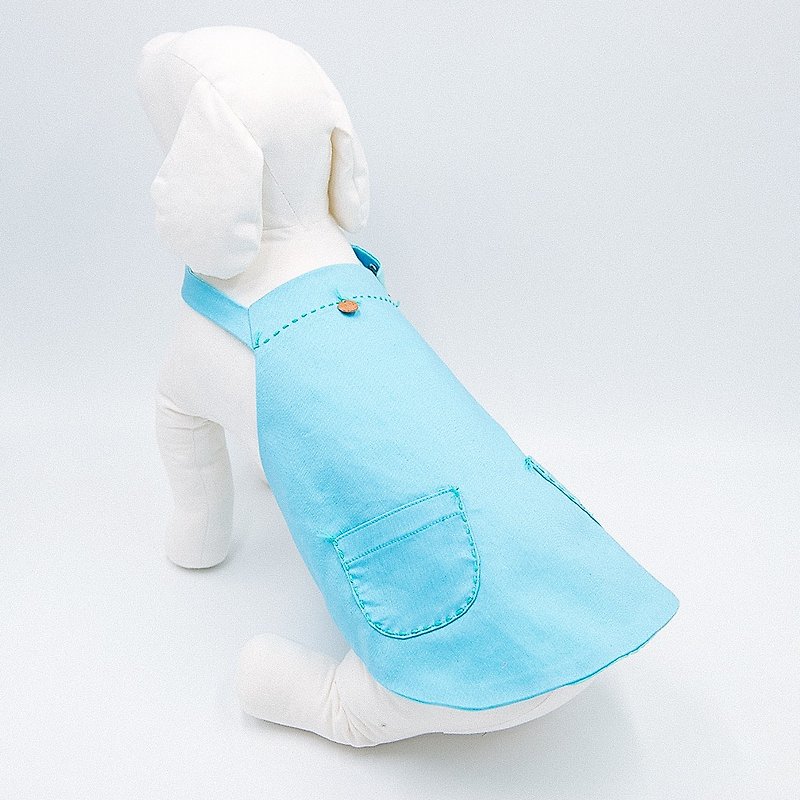 Momojism Pet Clothes - Vest - Mary - ชุดสัตว์เลี้ยง - ผ้าฝ้าย/ผ้าลินิน สีน้ำเงิน