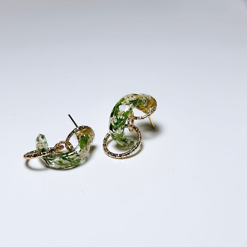 Mistletoe • Embossed Handmade Earrings
