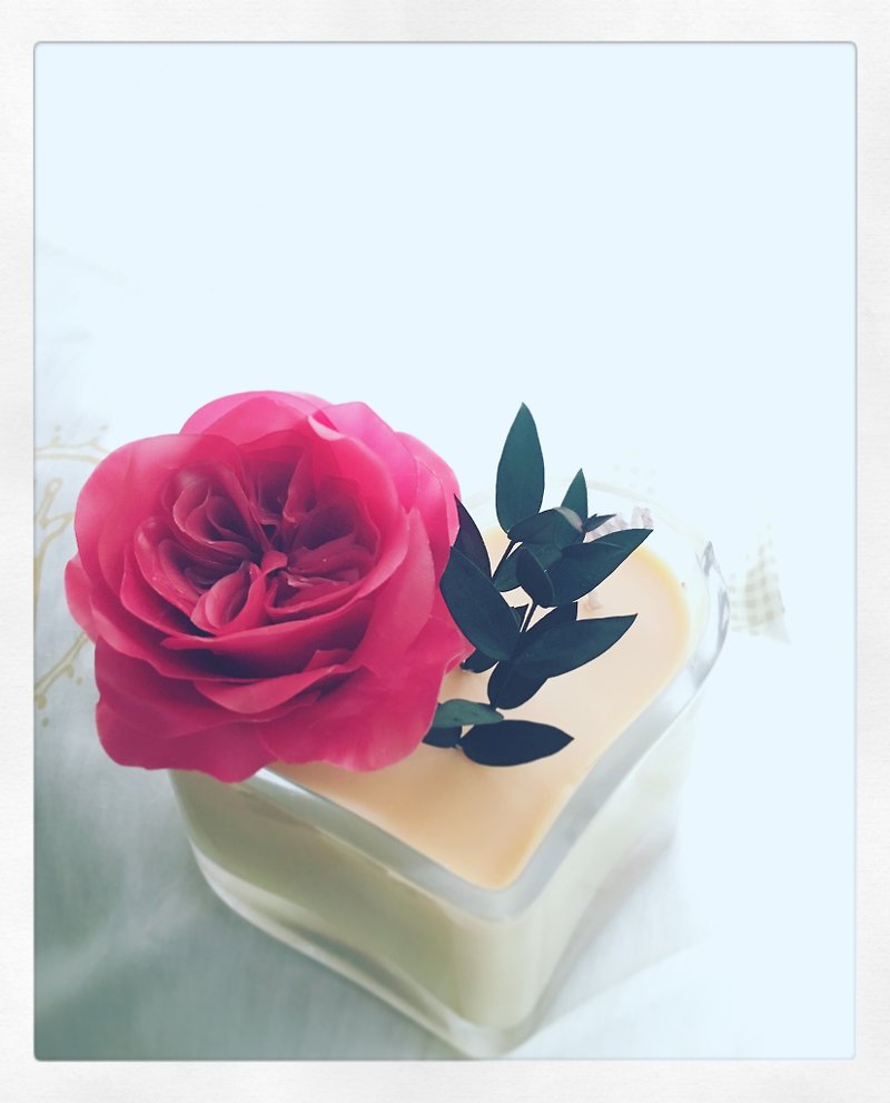 奧斯丁玫瑰3D立體蜜蠟蠟燭 - 香薰蠟燭/燭台 - 蠟 紅色