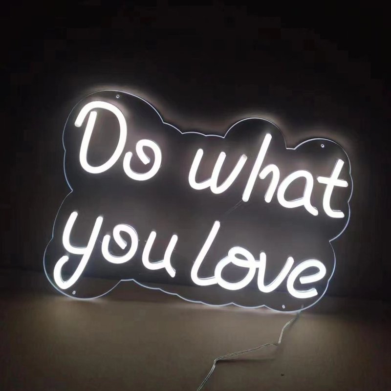 Do What You Love LED 霓虹燈發光字桌燈床頭燈畢業禮物 - 燈具/燈飾 - 壓克力 透明