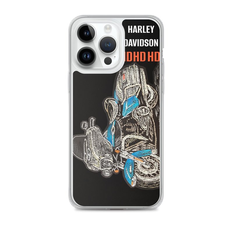 iPhone 透明保護殼原創藝術電話自行車堅固保護刮痕灰塵污垢 - 手機殼/手機套 - 塑膠 藍色