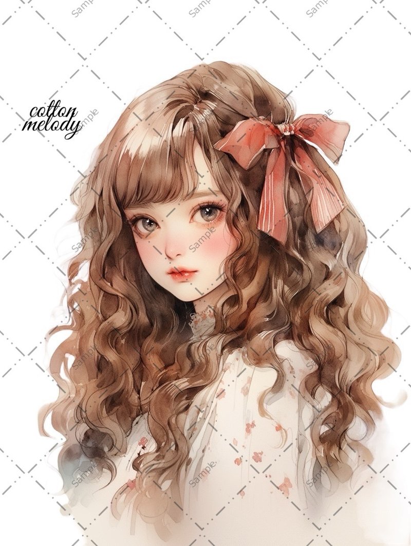 original sticker no.478 人物ステッカー オリジナルステッカー 人物ステッカー 女の子ステッカー オリジナル人物ステッカー - 貼紙 - 紙 