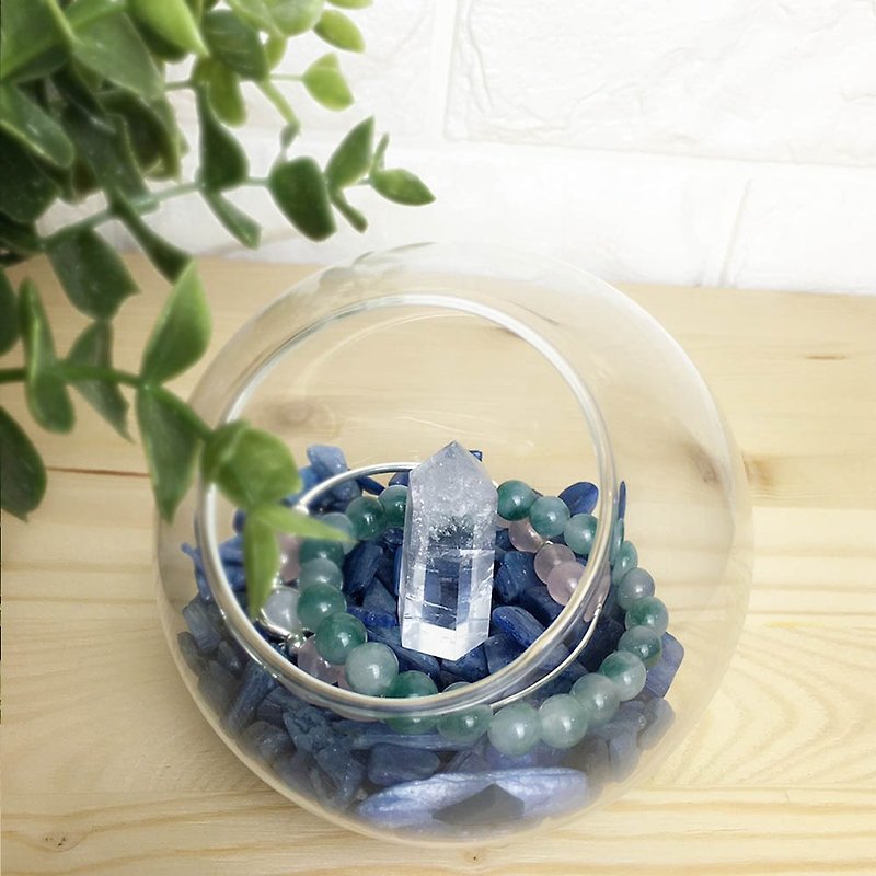 【Christmas Gift Set】Crystal Purification and Degaussing Ball【Crystal Pillar+ Stone】Office Healing Miniature Scenery