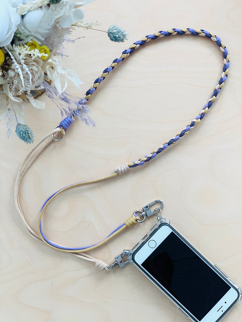 Fine twist cross-back braided chain/ mobile phone chain/ bag chain/ strap/ lanyard - Lanyards & Straps - Other Materials Multicolor