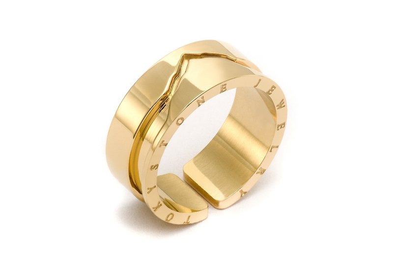 CLASSIC M Thick 精鋼戒指 Gold - 戒指 - 其他材質 黃色