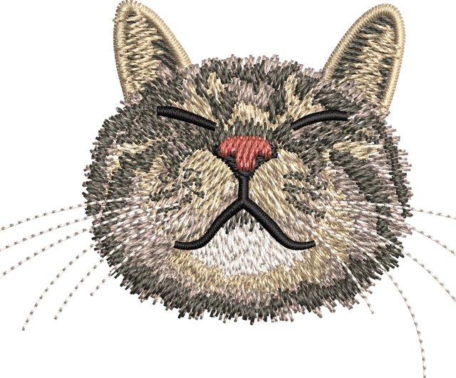 デジタル】キジトラ猫のミシン刺繍デザイン - ショップ