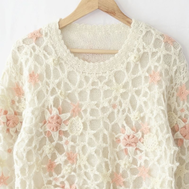 │Slowly│ vintage sweater-1│vintage. Retro. Literature. - Women's Sweaters - Polyester Multicolor