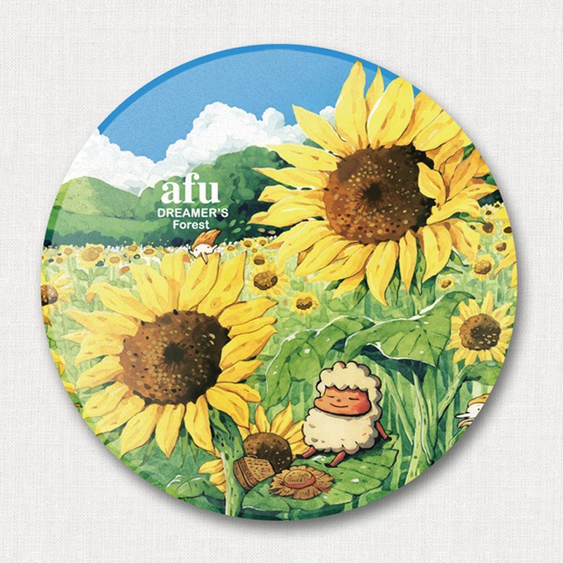 afuセラミック吸水性コースター-SunnySunsen - コースター - 陶器 イエロー