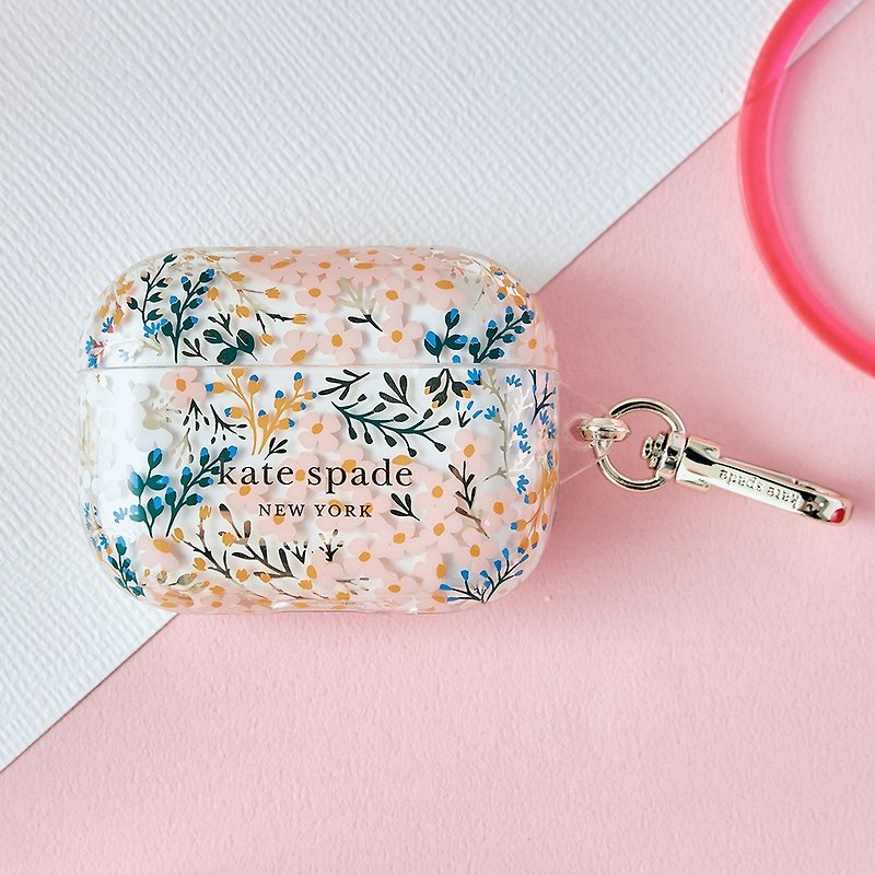 【kate spade】AirPods Pro (2nd generation) Protective Case - Multi Floral Rose - Headphones & Earbuds Storage - Plastic Transparent