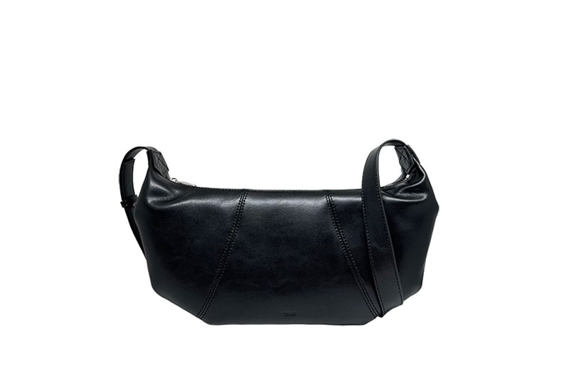 RUTH croissant bag - Messenger Bags & Sling Bags - Genuine Leather Black