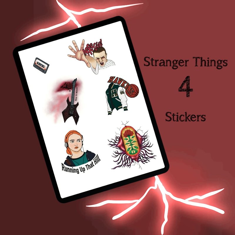 Stranger things stickers | Digital product | planner stickers | stickers PNG - 電子手帳及素材 - 其他材質 