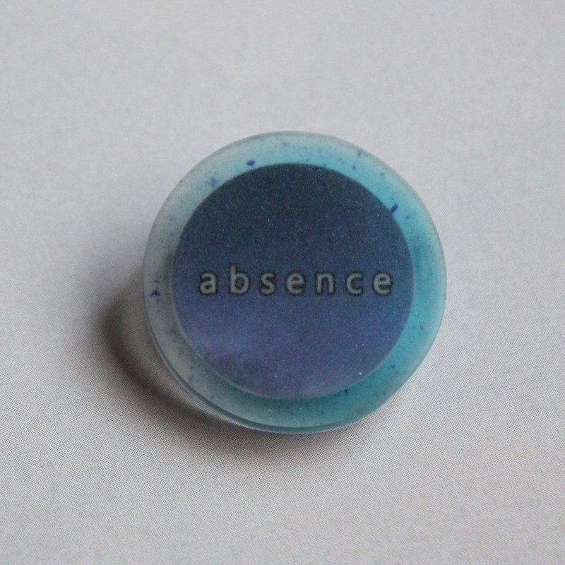 Resin Pin / absence - Brooches - Plastic Blue