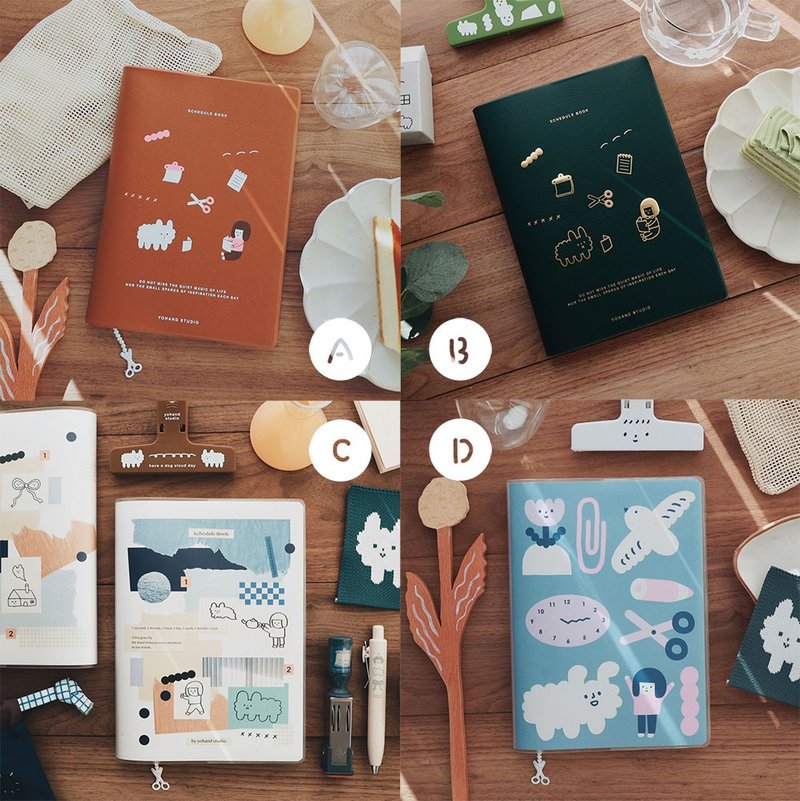 超淺色格子本 - 大 / 12 款可選 - 筆記本/手帳 - 紙 多色