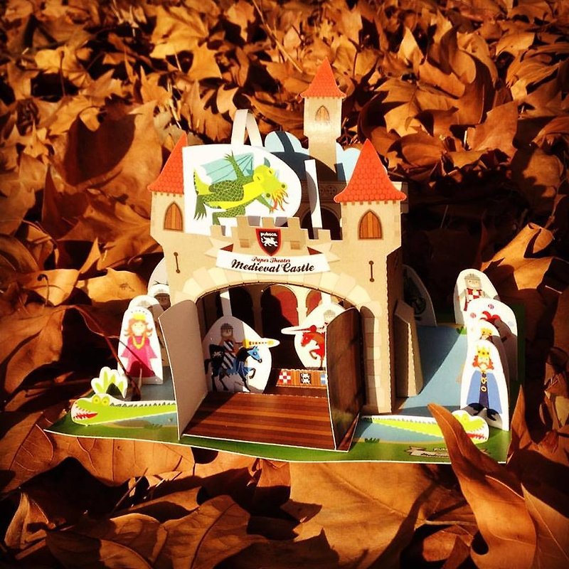 [pukaca hand-made educational toys] small theater series - Middle Castle - Kids' Toys - Paper Multicolor