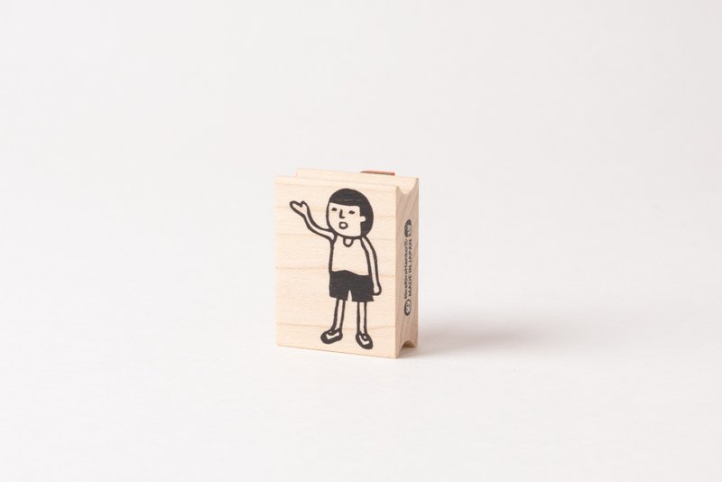 復活!!まもるくん右手上*30mmx40mm*ラバースタンプ*R027 - 印章/印台 - 木頭 