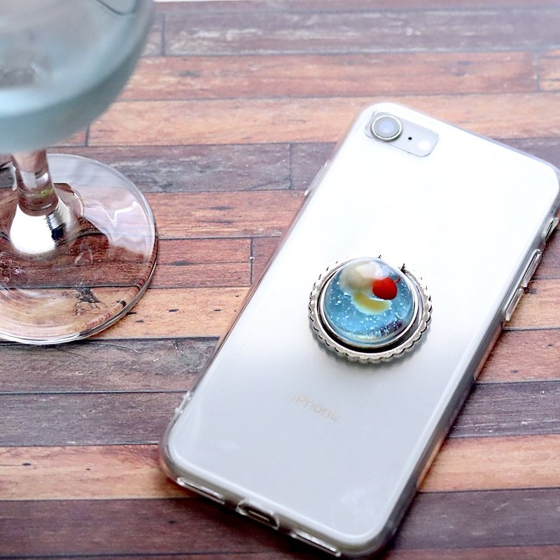 Summer cream soda smartphone ring - อุปกรณ์เสริมอื่น ๆ - เรซิน สีน้ำเงิน