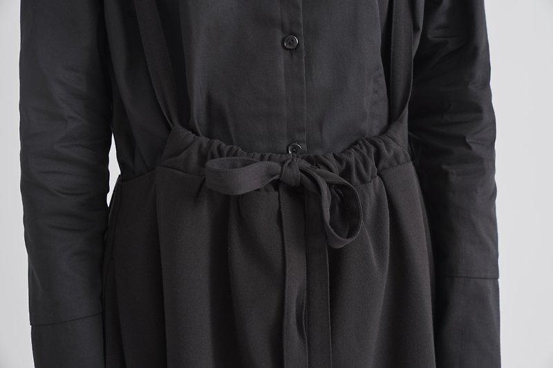 8 lie down . Drawstring Waist Skirt - Skirts - Other Man-Made Fibers Black