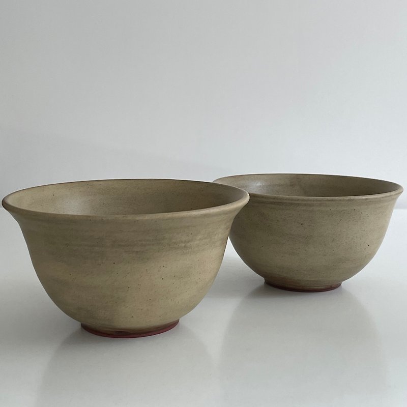 Shigaraki Terracotta Tea Bowl Set - 2 Pieces - Bowls - Pottery 
