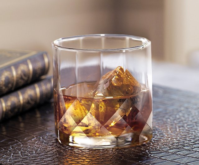 Urban Bar Ginza Cut Crystal Old Fashioned Whiskey Rocks Glasses - 10 oz -  Set of 6