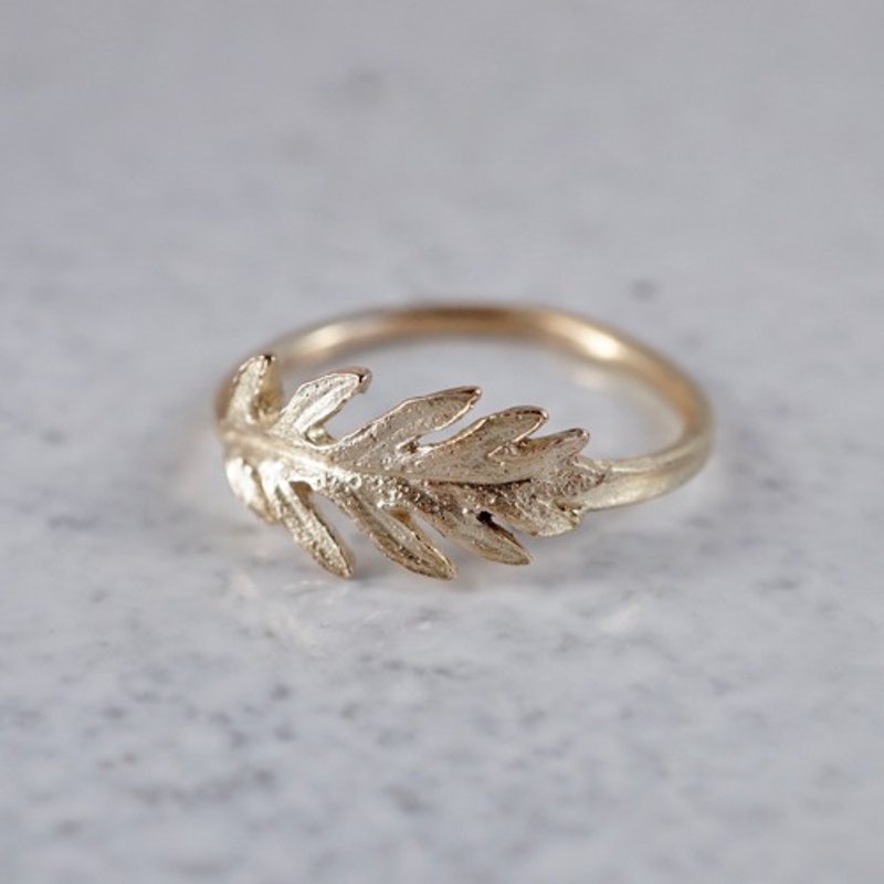 Daisy leaf ring  R080K10 - 戒指 - 其他金屬 