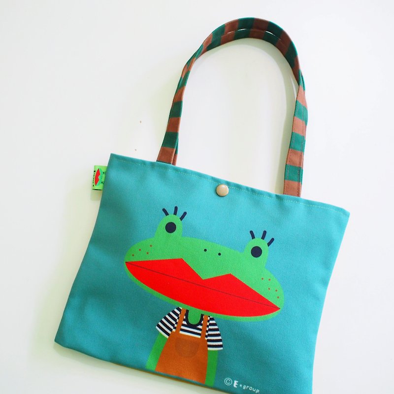 E*group shoulder bag double-sided design A frog country canvas bag canvas bag tote bag frog