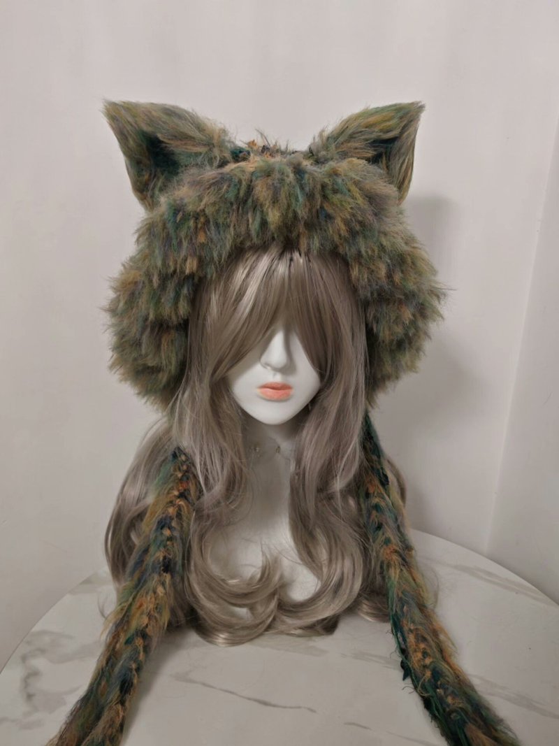 Forest Fox Ear Hat | Woodland Fox Ear Winter Hat | Handmade Cozy Nature-Inspired - Hats & Caps - Other Materials 