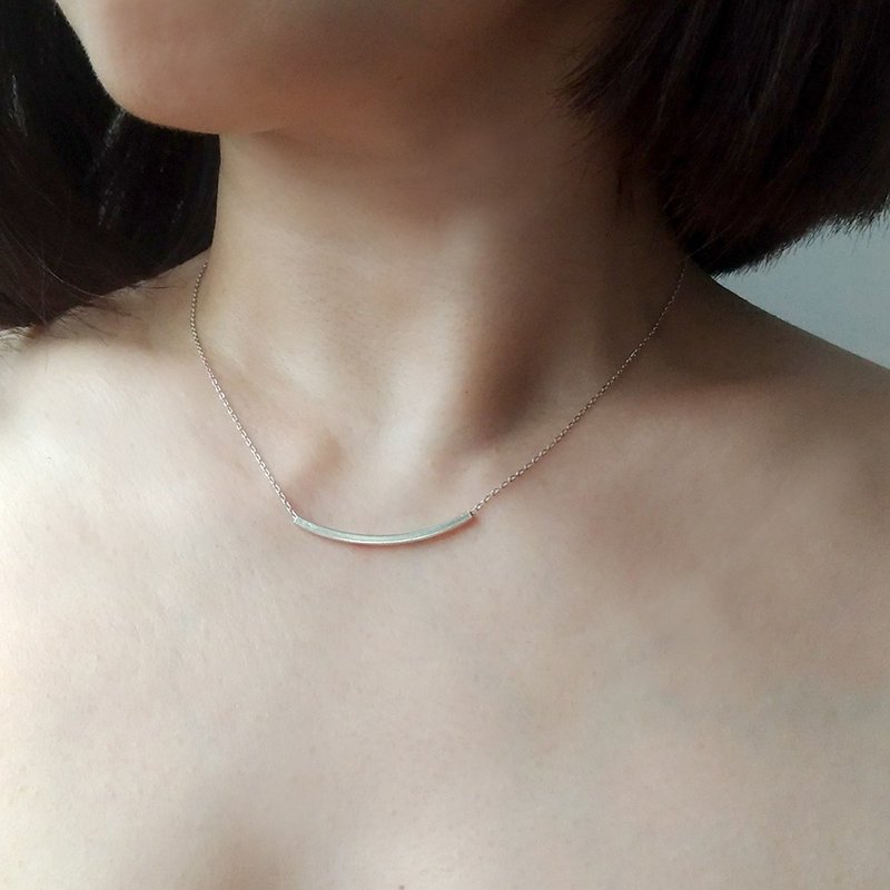 sn032-Smile No.1-Sterling Silver Necklace - สร้อยคอ - เงินแท้ สีเงิน