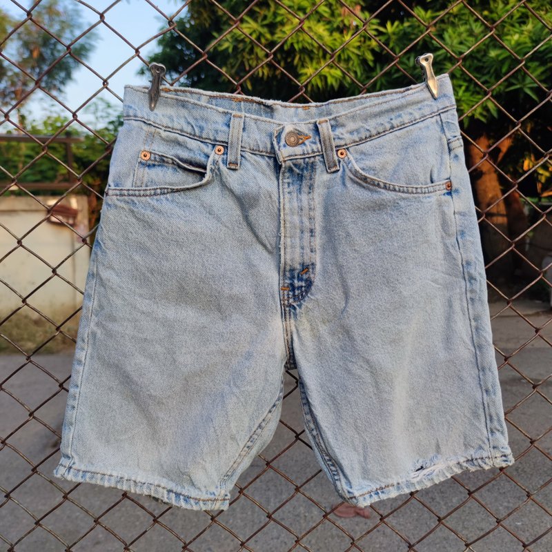 Vintage Levis 505 Regular Fit Orange Tab USA Made Denim Shorts Mens Size 29 - 男短褲/工作短褲 - 其他金屬 藍色