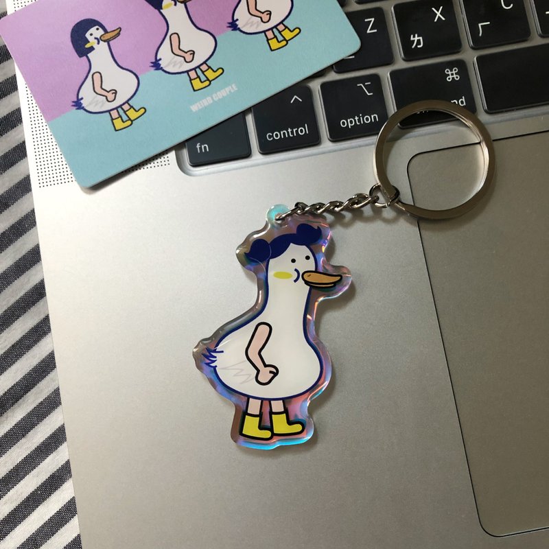 Duck sister magic color acrylic key ring one - Keychains - Acrylic Multicolor