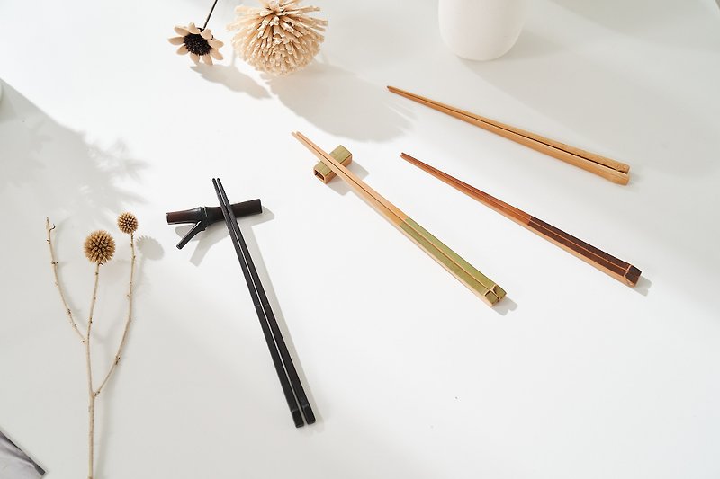 Four Seasons-Bamboo Chopsticks - ตะเกียบ - ไม้ไผ่ สีเขียว