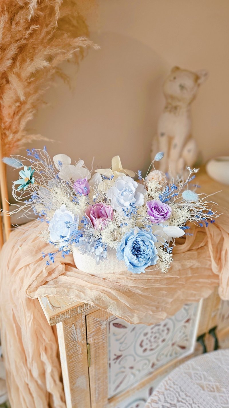 【日本永生花】不凋桌花盆栽 可客製化新居落成 居家擺飾 開幕送 - 乾燥花/永生花 - 植物．花 