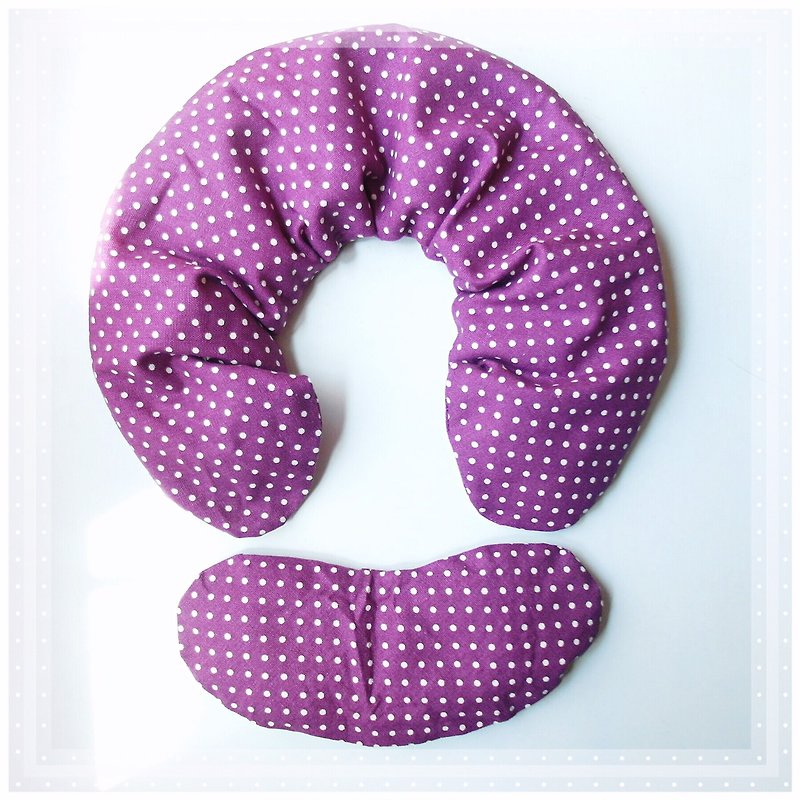 [Violet] Herbal shoulder pad and eye mask microwave heating to relieve shoulder and neck pain - Other - Cotton & Hemp 