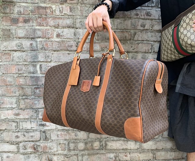 Italian middle-aged CELINE brown Monogram tote bag travel bag 50cm