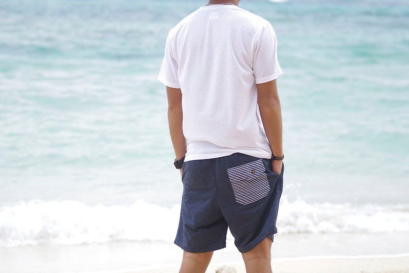 Men's Resort Relax Pants <Navy> - กางเกงขายาว - วัสดุอื่นๆ สีน้ำเงิน