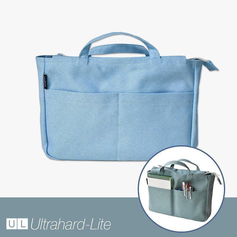 Ultrahard Multi-Compartment Universal Canvas Inner Bag/Bag in Bag - River Blue - กระเป๋าเครื่องสำอาง - ผ้าฝ้าย/ผ้าลินิน สีน้ำเงิน
