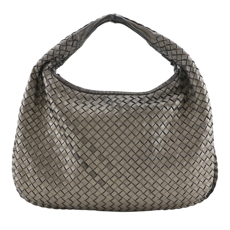 【日本直送】ボッテガヴェネタ BOTTEGAVENETA イントレチャート ショルダーバッグ ワンショルダー ラムスキン シルバー レディース【中古】 - 側背包/斜背包 - 真皮 銀色