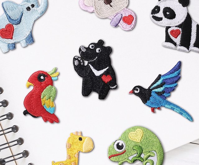Embroidered Fabric Patches Dear Zoo Small Animals (14 designs) - Shop  iconacollection Stickers - Pinkoi