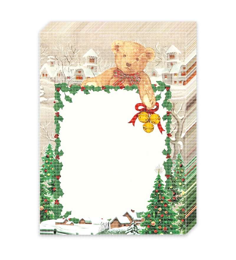 Christmas bear memopad - 便條紙/便利貼 - 紙 