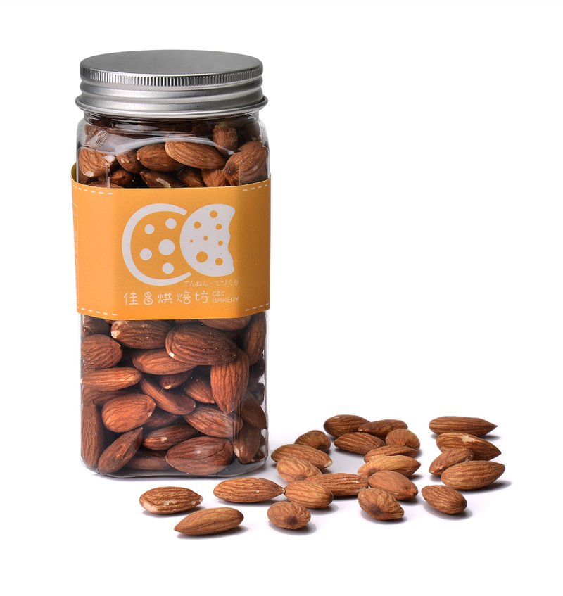 Unflavored almonds 280g/can-Jiachang Bakery (1~6 cans combination) - ถั่ว - วัสดุอื่นๆ สีส้ม