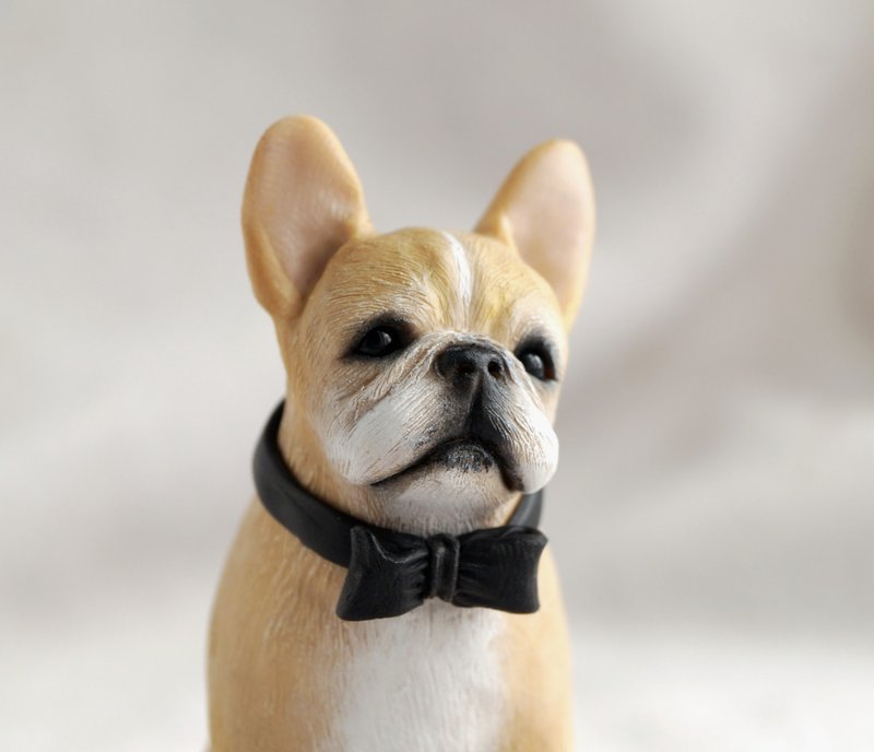 Custom made. French bulldog. Miniature figurine of your Dog made in polymer clay - Other - Other Materials 