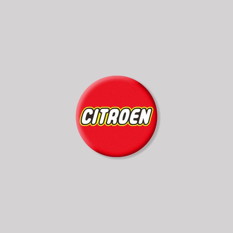 CITROEN/TOY/round/aluminum plaque SunBrother Sun Brothers - Stickers - Aluminum Alloy Red