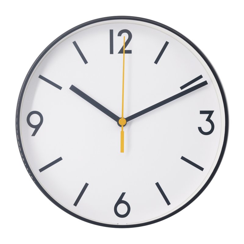 Classic - Red & Yellow Silent Digital Small Wall Clock Silent Clock - นาฬิกา - โลหะ สีแดง