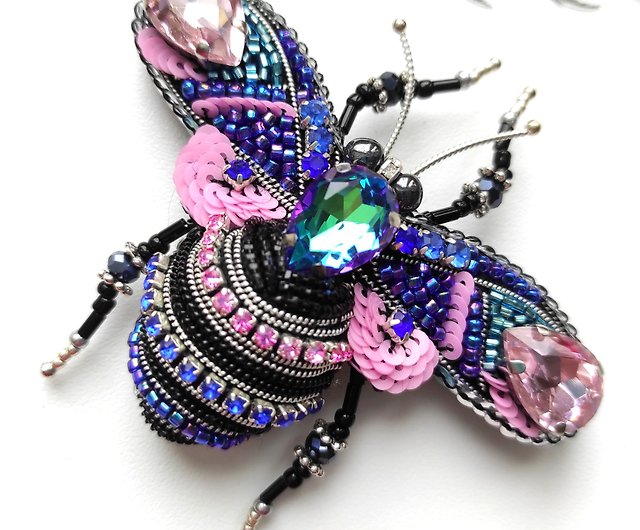 Nycbrandnew Pearl Bee Brooches for Women Vintage Jewelry Fashion Insect Pin High Quality