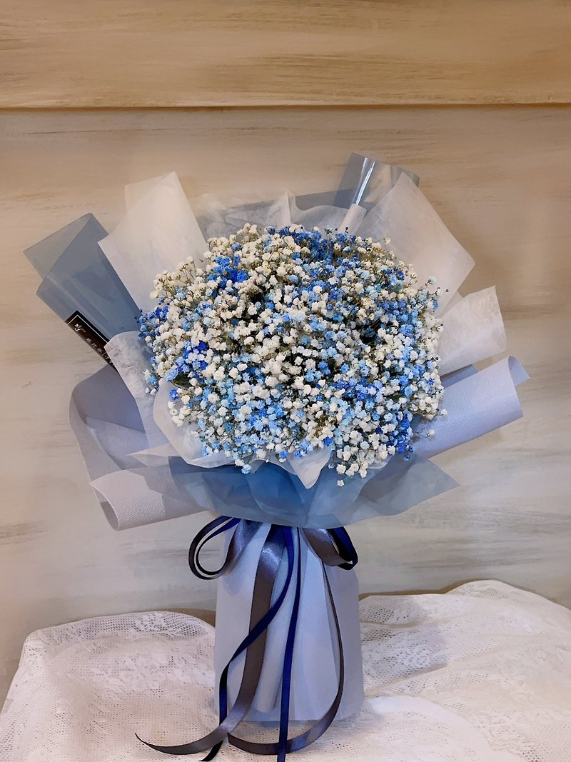 Baby's breath bouquet/blue baby's breath bouquet/color customized - Dried Flowers & Bouquets - Other Materials Blue