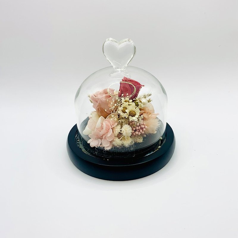 Huayu Love Eternal Flower Cup Lamp-Morandi Powder-Valentine's Day Limited - Dried Flowers & Bouquets - Plants & Flowers 