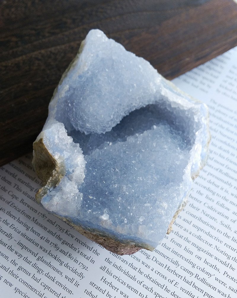 Chalcedony 馬達加斯加產地 藍玉髓 藍紋瑪瑙 天然礦石 原礦 - 擺飾/家飾品 - 其他材質 