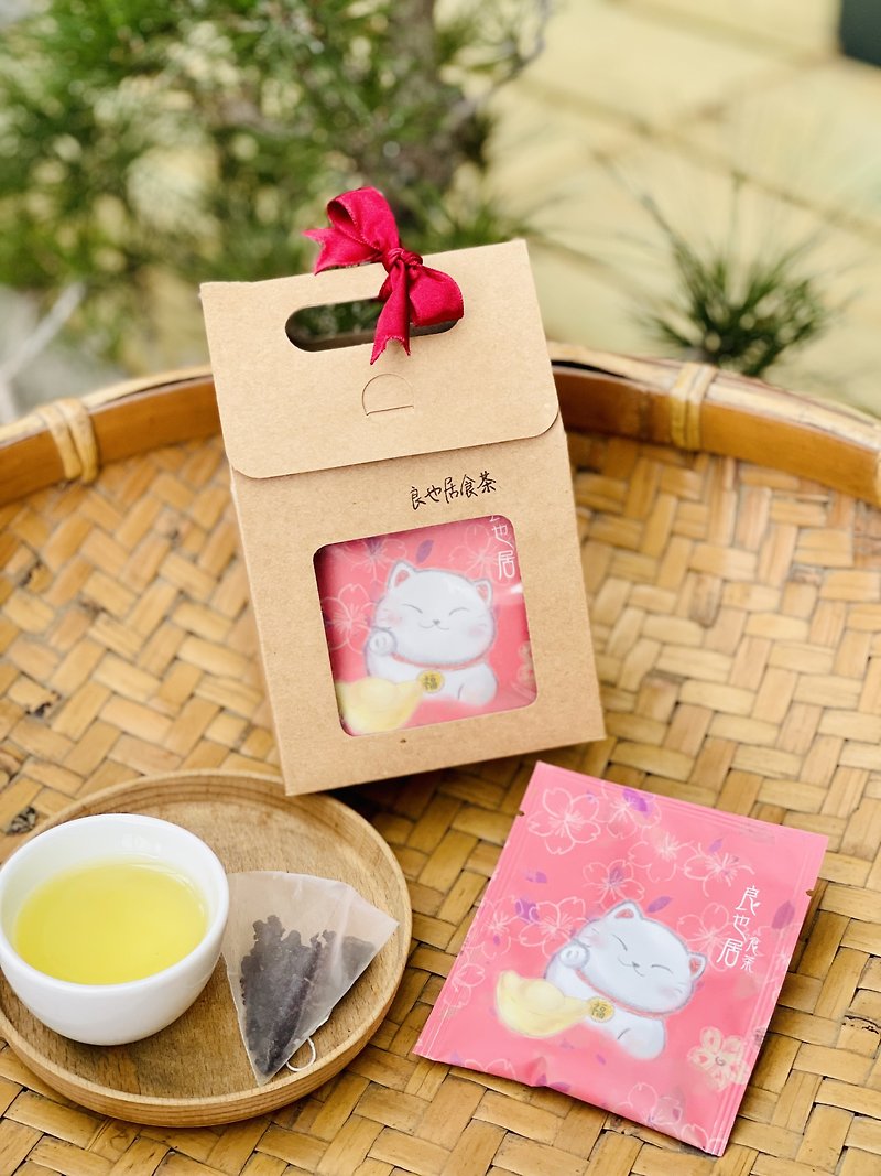 Happy Cat Portable Tea Ceremony_Three-dimensional Tea Bag*6/Liang Ye Ju Tea Shop - Tea - Fresh Ingredients 