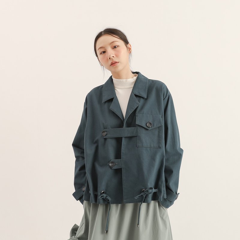 Everwatch_Neutral Watch Jacket_25AF302_Denim Blue - Women's Shirts - Polyester Blue